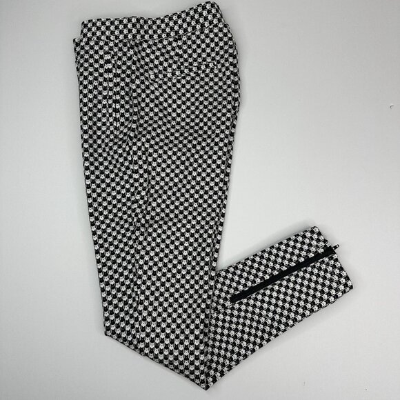 Betabrand Women NWT White Catstooth Skinny-Leg Pencil Dress Yoga Pant XS Petite - Picture 3 of 15